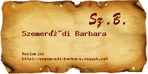 Szemerédi Barbara névjegykártya