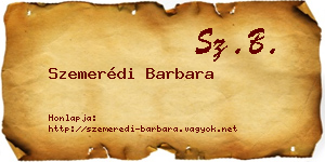 Szemerédi Barbara névjegykártya
