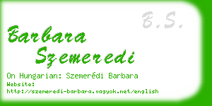 barbara szemeredi business card